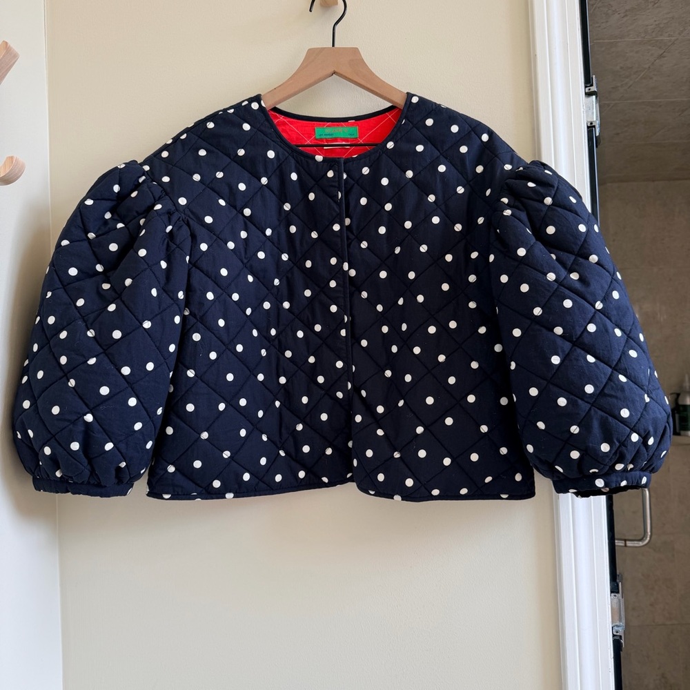 Clare V Le Petit Puff - Black & White Polka Dot 
M/L Original Price: $365